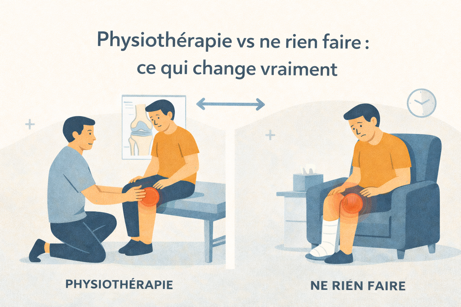 Physiothérapie vs ne rien faire : ce qui change vraiment