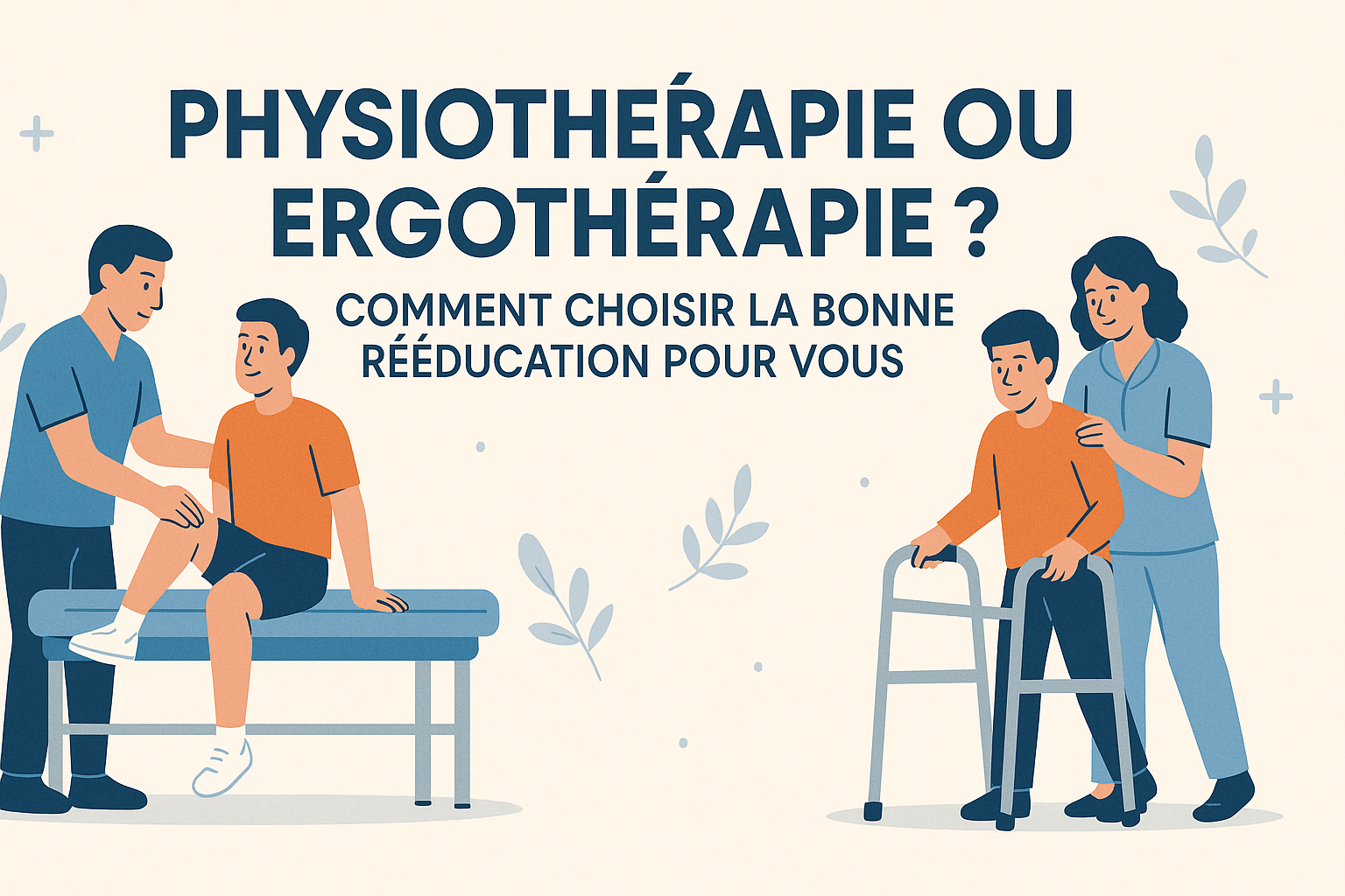 Physiothérapie ou Ergothérapie ? Comment choisir la bonne rééducation pour vous