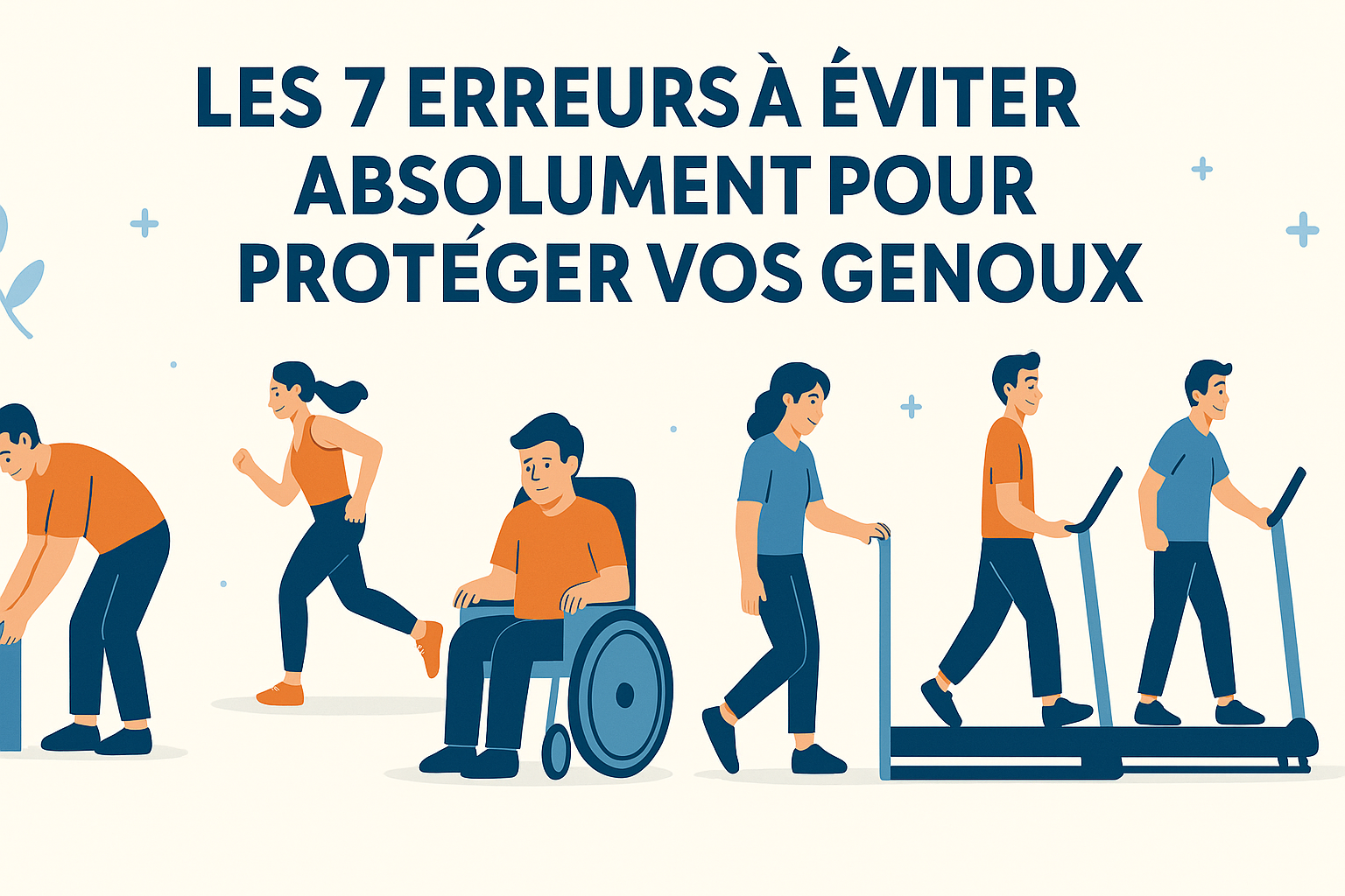 Illustration éducative montrant plusieurs personnages pratiquant ou évitant de mauvaises postures et mouvement