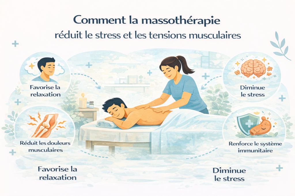 Comment la massothérapie réduit le stress et les tensions musculaires