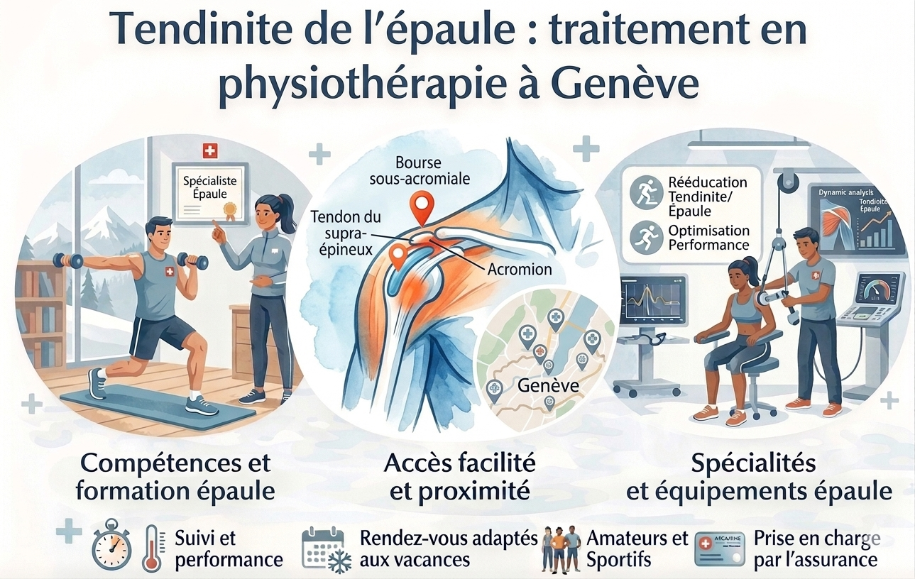Tendinite de l’épaule : traitement en physiothérapie à Genève